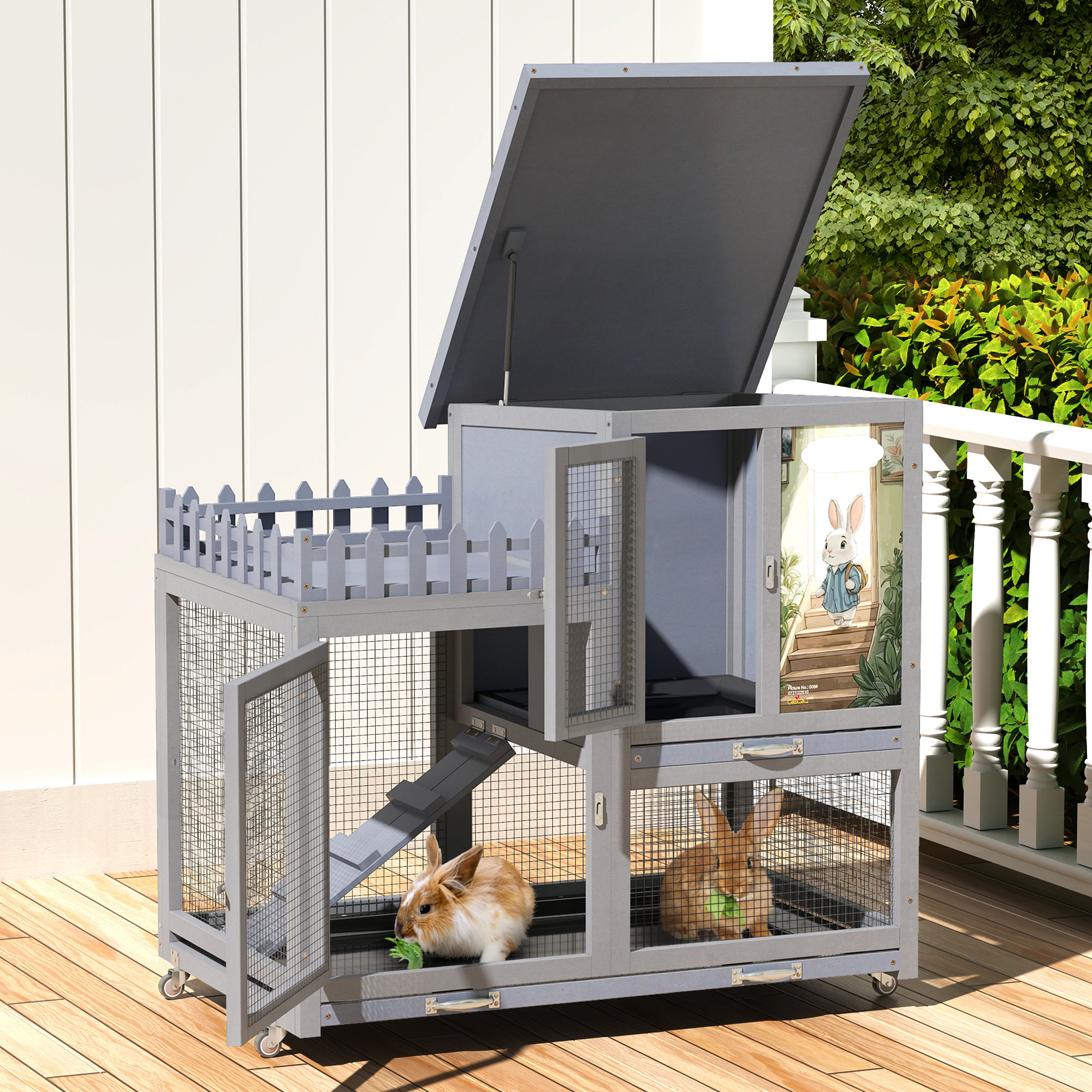 Tucker Murphy Pet™ Carrisa Weather Resistant Rabbit Hutch with